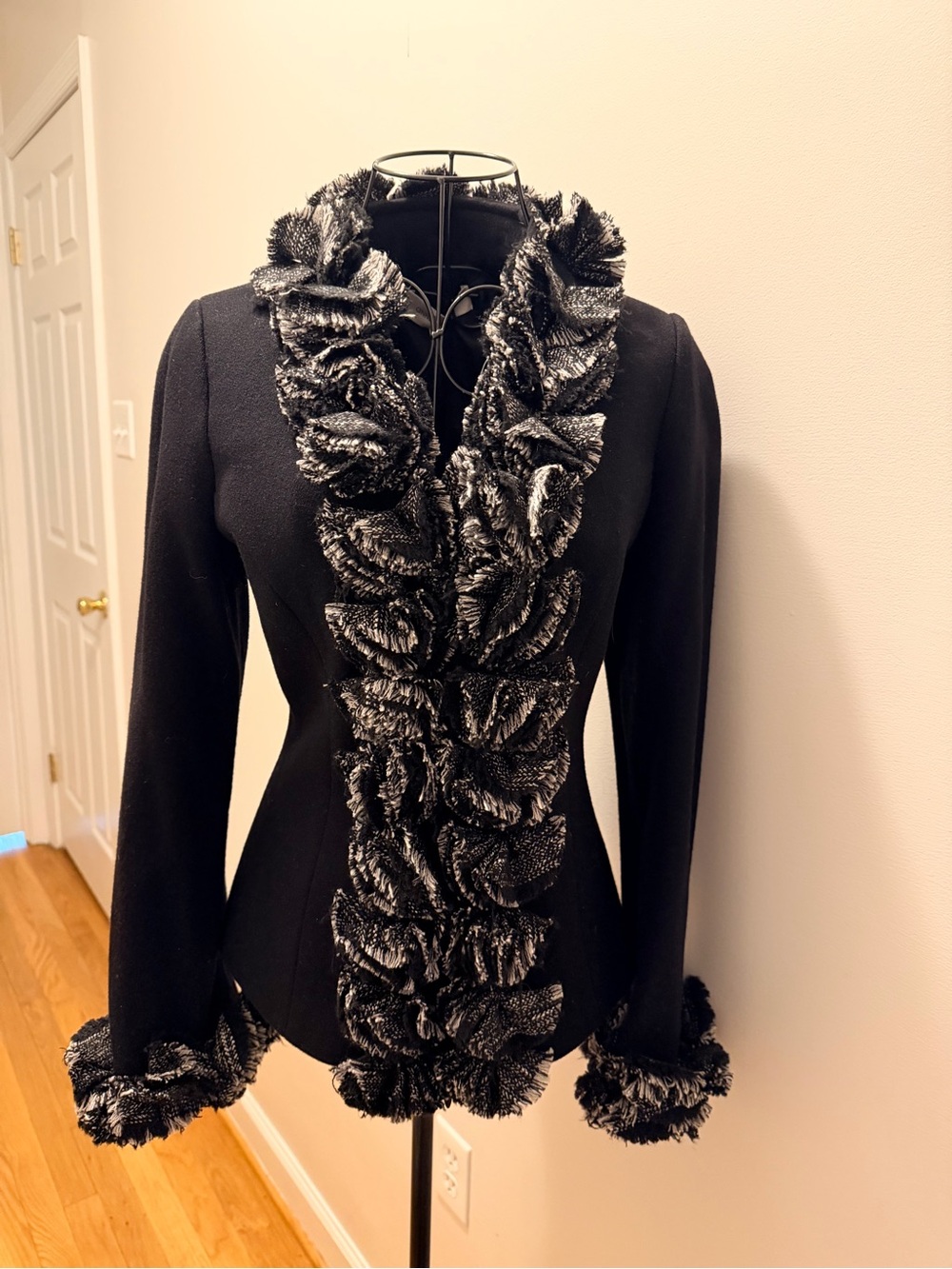Anne Fontaine Ruffle Trim Women's Jacket